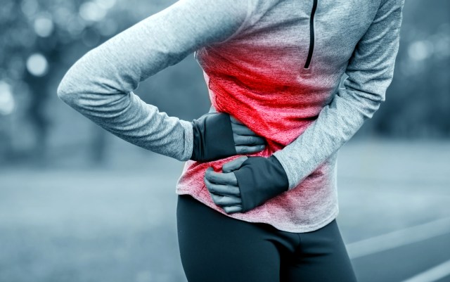 Athlete with side stitch