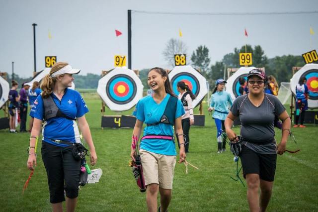 Archery practice.