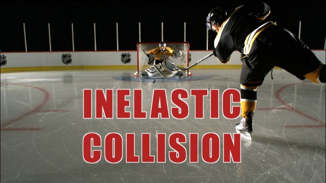Inelastic Collision in Ice Hockey