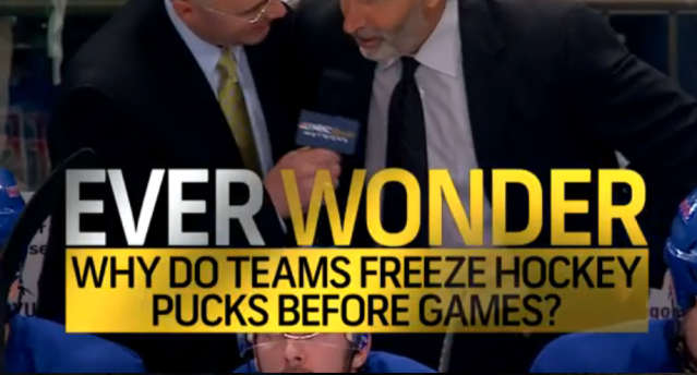 Ever Wonder? Why do NHL Teams Freeze Hockey Pucks Before Games?