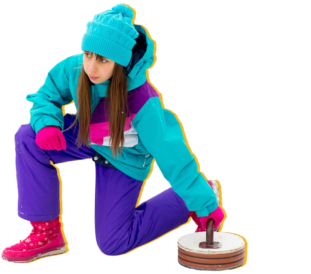 Curling girl