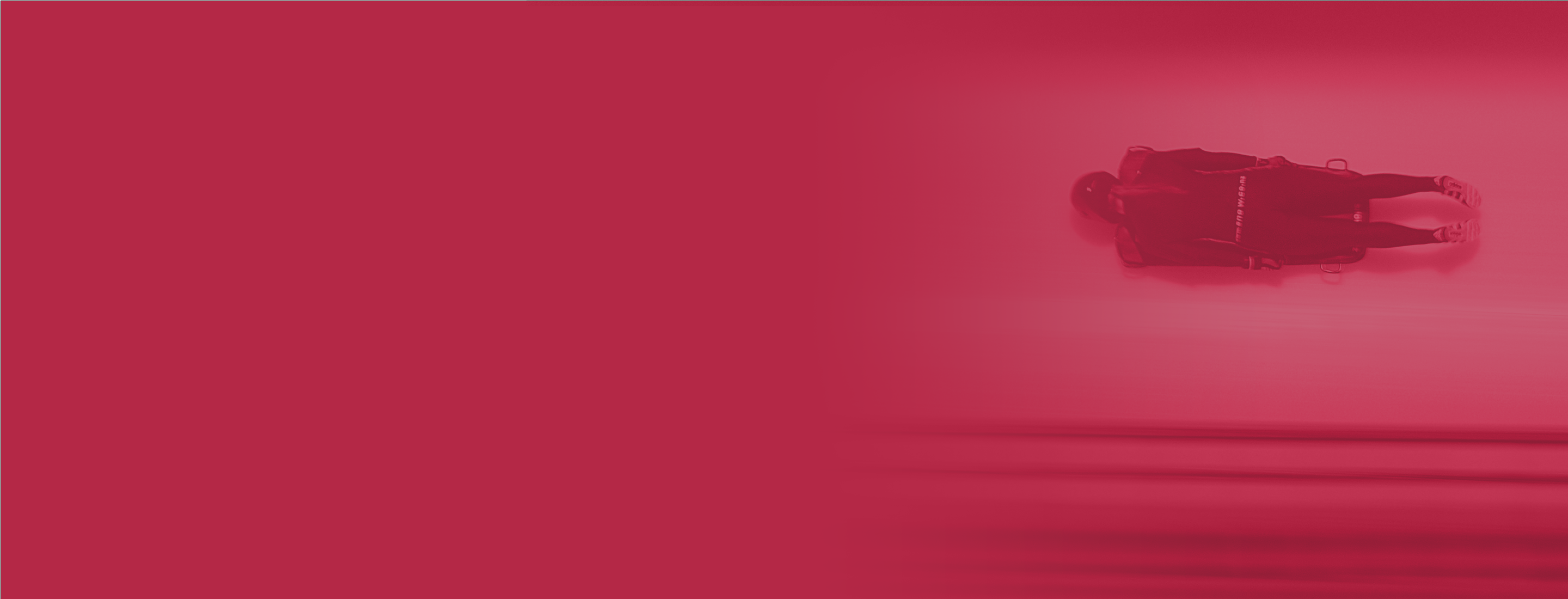 Red background skeleton competitor